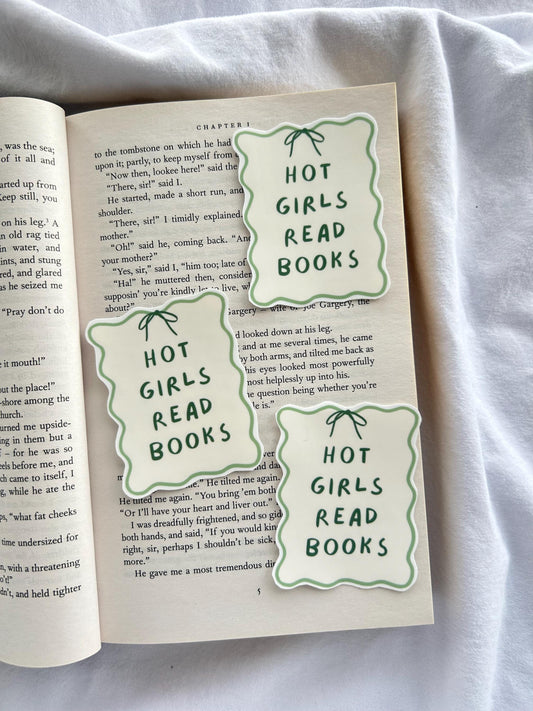 Hot Girls Read Books Sticker