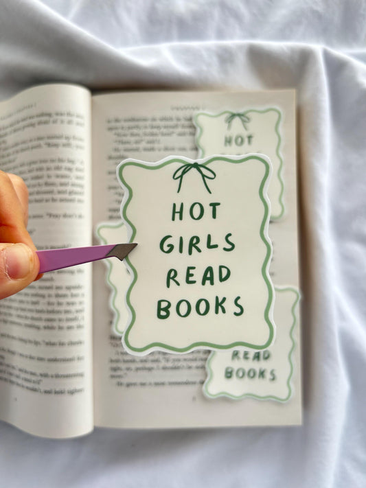 Hot Girls Read Books Sticker