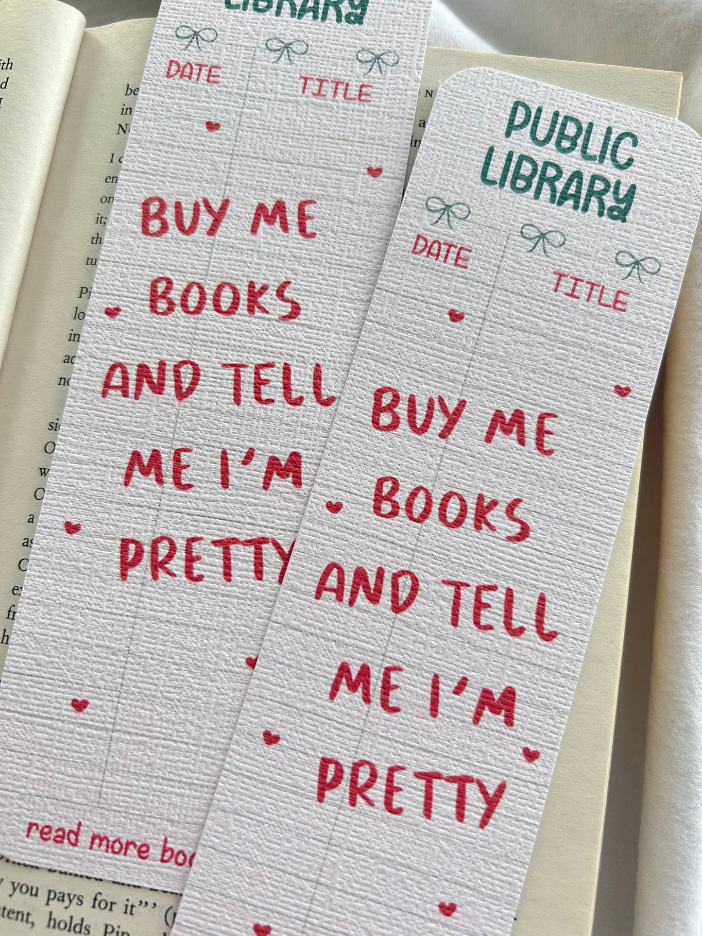 Public Library and Tell me i'm Pretty Bookmark