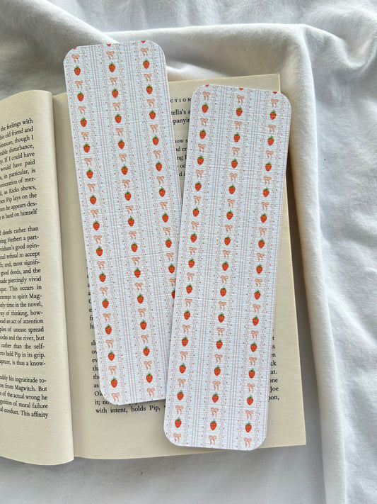 Vintage Strawberry Bookmark