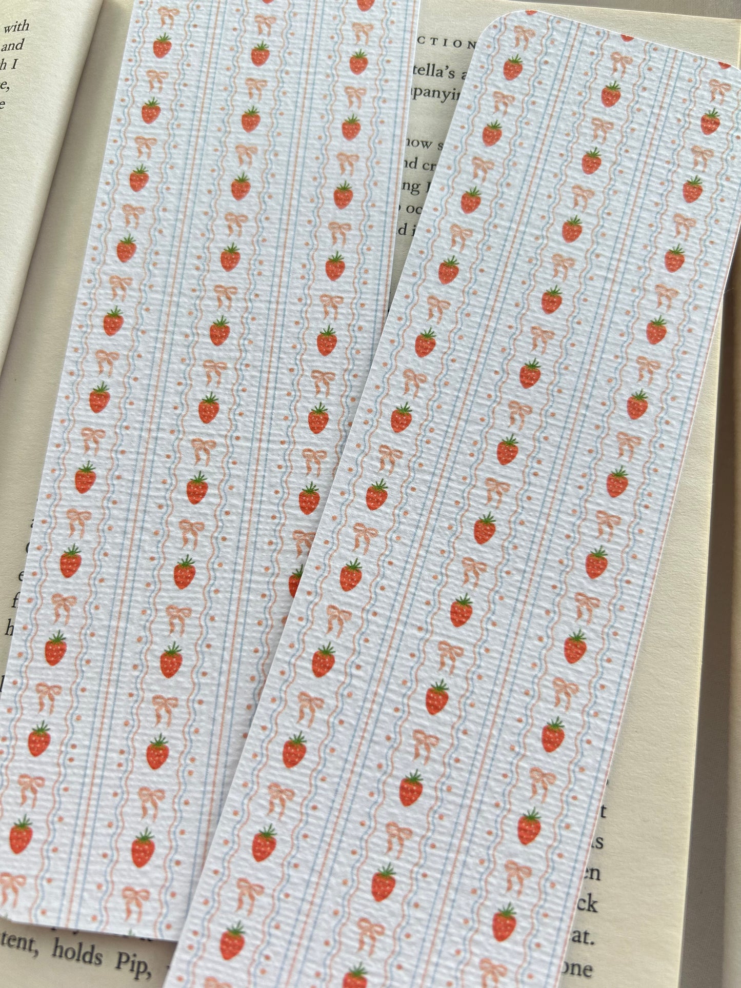 Vintage Strawberry Bookmark