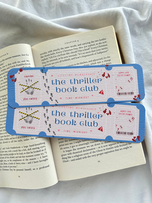 Thriller Book Club Bookmark