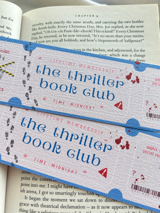 Thriller Book Club Bookmark